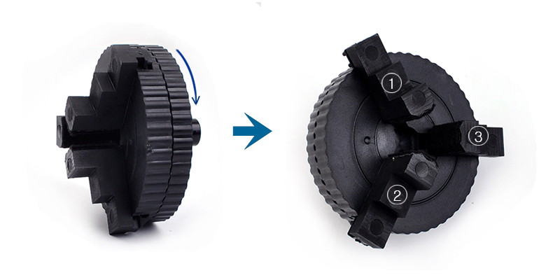 Chuck for holding Blanks firmly in power wrapper or lathe - Equipment 