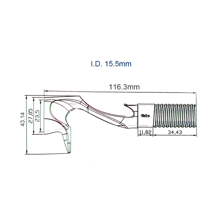 Bait Casting Reel Seats  RPTS16-BLBlack, Body only for Rod